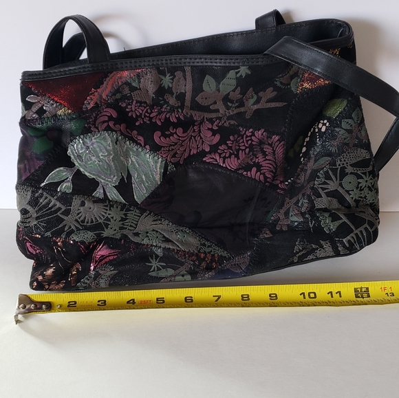 Stefano Collection Purse Handbag Shimmering Black Multicolor Shoulder Bag - Picture 3 of 7